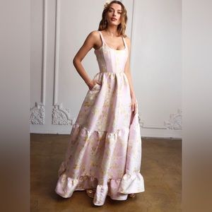 V. Chapman Avery Dress in Light Lilac Baroque Floral NEVER WORN